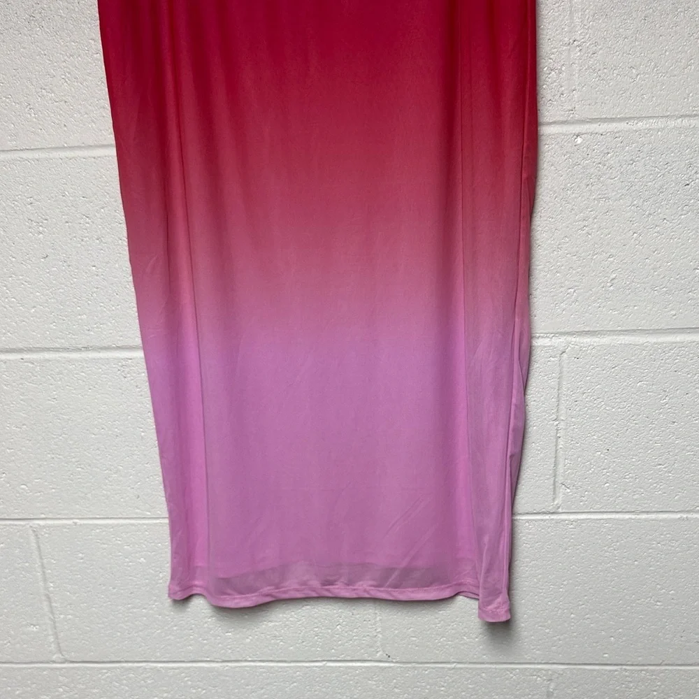 AFRM Women’s Pink Ombré Midi Skirt Sz L